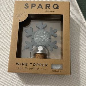 Slate snow flake wine topper